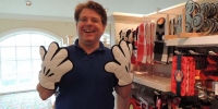 The author getting into character at Disney World