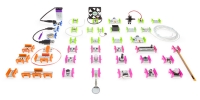 <strong>LittleBits ($49 and Up)</strong><br />
Inspiring kids to try new things, to explore creatively, is one of the greatest gifts you can give to the children in your life.  Usually we think of 'creativity' sets as art supplies, but the amazing LittleBits helps kids explore using science, and playing with electricity has never been more fun.  You see, instead of different colors of paints, LittleBits supplies dozens of electrical modules that can be endlessly combined to create working devices.  Each module fits together by magnets, so there is no soldering required.  Think of the set as object-oriented programming in a real-world, analog setting.  There are several sets available, including a Holiday Starter Set available for ($49).  If you can swing the extra cost, look at the $89 Starter set, as it offers a more dynamic set of modules including a dimmer, pressure switch, and very cool strip of bar-graph LEDs that lights up more as more power is applied through the circuit. 
(Note: because of the strong magnets used in the set it is imperative that this not fall into the hands of kids still putting things in their mouths, including younger siblings.  Swallowed, these magnets can be fatal, so please be careful!)
