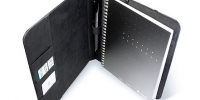 Cases are available for just the pen, or as show here, the pen and notepad.